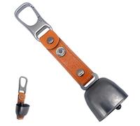 Bear Bells for Hiking - Magnetic Safety Alarm, Adventure Gear, Audible Warning Bell with Leather Strap and Carabiner Protects Against Wildlife, Leather Strap and Carabiner, Multi Color
