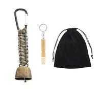 Bear Bells - Wilderness Gear Whistle Alert | Small Outdoor Bear Safety Bell With Whistle Alert ; Perfect For Wildlife Warning During Backpacking, Camping, Walking, Biking, Climbing, And Mountaineering