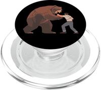 Bear Challenge - Funny Man vs Wild Bear Fight AMAT PopSockets PopGrip pour MagSafe