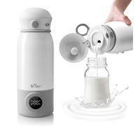 Bear Chauffe-biberon portable, chauffe-biberon électrique à chauffage rapide sans BPA, grande capacité de 500 ml pour le lait maternel et l'eau, pour la voiture, le camping et les voyages