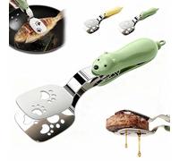Bear Claw Food Tong,Cooking Spatula Tongs,2-in-1 Non-Slip Durable Shovel Clip,Stainless Steel Pasta Grabber,2026 New Kitchen Egg Double Spatula Flipper,Home Cooking Tool for Steak Fish(Vert)