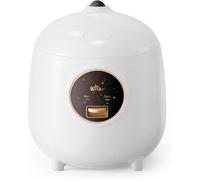 Bear Cuiseur À Riz 2 Tasses Non Cuit,1.2L,Blanc,Avec Revêtement Antiadhésif,Sans Bpa,Mini Cuiseur À Riz Portable,Un Bouton Pour Cu