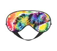 Bear Dancing Masque de sommeil Tie Dye 100 % soie de mûrier naturelle avec couvre-yeux ultra doux pour dormir, voyager, sieste