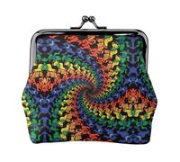 Bear Dancing Portefeuille léger et minimaliste avec imprimé Tie Dye pour pièces de monnaie compacte pour les visites de gym et les courses, Noir , Taille unique, Pochette à monnaie