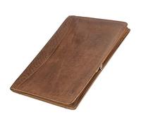 Bear Design Conférencier en cuir marron - Format A4 - Marron cognac, cognac