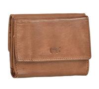 Bear Design Mini portefeuille en cuir Cognac 10 x 7,5 cm