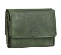 Bear Design Mini portefeuille en cuir Vert 10 x 7,5 cm