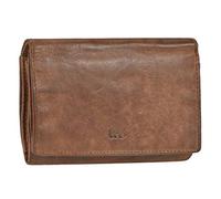 Bear Design Portefeuille pour femme en cuir avec 9 compartiments pour cartes, marron cognac