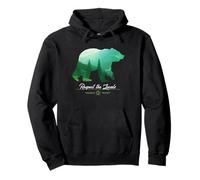 Bear Double Exposition Surréaliste Préserve Protéger Le Respect des locaux Sweat à Capuche