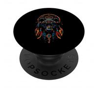 Bear Dreamcatcher Native American Indian Feathers Arts PopSockets PopGrip Adhésif