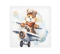 Bear Drive Chiffon de protection pour appareil photo en avion, tissu magique autocollant pour objectif, protection anti-rayures, sac de maquillage, 35,1 x 35,1 cm, Multicolore, 17.7x17.7in, Moderne