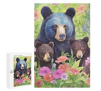 Bear Family Garden Scene Puzzle 1000 Pièces Educa Jouet en Bois Cadeau Unique Décoration Intérieure Jeu Éducatif Challenge Toy Adultes Et Enfants À Partir De 14 Ans 1000 PCS