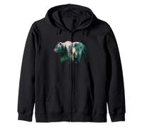 Bear Forest Wildlife Pin Tree Zoo Day Hommes Femmes Enfants Sweat à Capuche