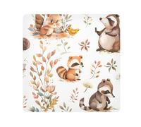 Bear Fox Chiffon autocollant magique pour objectif d'appareil photo Motif raton laveur écureuil canard 35,1 x 35,1 cm, Multicolore, 13.8x13.8in, Moderne