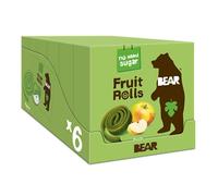 BEAR Fruit Rolls Saveur Pomme | 100% Ingrédients Naturels | Sans Sucres Ajoutés | Goûter Sain pour Enfants & Adultes | 30 Sachets de 20g | 600g