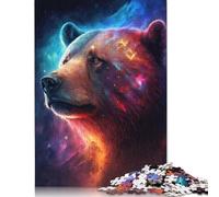 'Bear Galaxy Puzzles 1000 Pièces Cadeau Unique Jeu Éducatif Challenge Toy À De Qualité Supérieure Peinture Art pour Adultes Enfants 1000pcs (75x50cm)