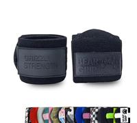 BEAR GRIP - Bandages de poignet robustes de qualité supérieure pour haltérophilie, musculation, crossfit, dynamophilie, StrongMan (noir, 61 cm)