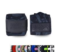 BEAR GRIP - Bandages de poignet robustes de qualité supérieure pour haltérophilie, musculation, crossfit, dynamophilie, StrongMan (camouflage foncé, 61 cm)