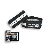 Bear Grip Bandes d’entraînement par occlusion (noir/blanc taille M) pour entraînement à domicile et en salle de sport, bandes de résistance en tissu pour hommes et femmes, bandes pour fessiers