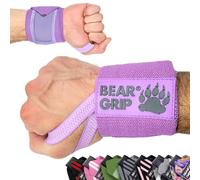 BEAR GRIP - Bandes de soutien de poignet pour haltérophilie (vendues par paire) (violet pastel)