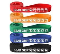 BEAR GRIP Bandes de traction en tissu pour yoga, mobilité, étirement, crossfit (Multi) bande d'exercice pour la maison et la salle de sport | Bandes de résistance en tissu pour homme et femme |