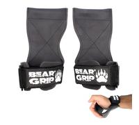 BEAR GRIP Gants de Musculation Haut de Gamme à Sangles et Crochets Multiples, Ultra-résistants, pour haltérophilie, soulevé de Terre et Force athlétique, pour Hommes et Femmes (Standard)