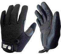 BEAR GRIP - Gants d'haltérophilie avec paume rembourrée en gel pour entraînements multisports, culturisme, crossfit, callisthenic, cyclisme, protection complète de la paume antidérapante (noir, M)