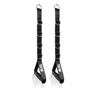 BEAR GRIP - Poignées de machine à câble, poignées de bande de résistance, sangle en nylon solide et anneau en D pour salle de sport et entraînement à domicile (vendu par paire)