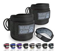 BEAR GRIP - Sangles de cheville pour câbles avec nouveau design en polaire, fermeture solide, double anneau en D en acier inoxydable, néoprène réglable - pour homme et femme