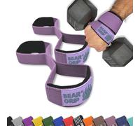 Bear Grip - Sangles de levage de poids de luxe en forme de 8 (lot de 2) (VIOLET PASTEL)