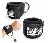BEAR GRIP Sangles de poignet pour machines à câbles avec crochet et boucle triangulaire réglables et poignets sécurisés, sangles de gym pour entraînement de force, entraînements pour homme et femme
