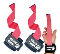 BEAR GRIP Sangles d'haltérophilie pour haltérophilie - Sangles de musculation avec poignée en caoutchouc et rembourrage en néoprène pour soulevé de terre, tractions et musculation - Accessoires de gym