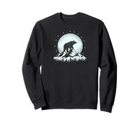 Bear Grizzly Bears Wildlife Mountains Animal Moon Sweatshirt