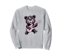 Bear Guitare Rock and Roll Kawaii Goth Girl Vêtements Rose Goth Sweatshirt