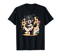 Bear Guitare Rock and Roll Kawaii Goth Girl Vêtements Rose Goth T-Shirt