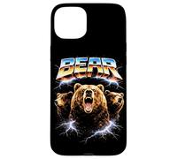Bear Heavy Metal Guitare électrique Rock Music Metalhead années 80 Coque pour iPhone 15 Plus