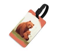 Bear Hug Étiquette de bagage avec carte d'identité en cuir étanche Accessoires de voyage pour adultes femmes hommes