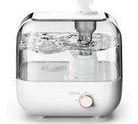 BEAR Humidificateur 5L à Remplissage par Le Haut, 28 dB Ultra Silencieux Pour Bébés et Plantes, Fonctionne Jusqu'à 35 Heures, avec Plateau D'arômes, Buse à Vapeur Rotative à 360°, Arrêt Automatique