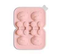 Bear Ice Cube Tray - Food Grade Silicone 11.1x14.5x3.8cm | Cute Bear Shape Ice Molds, Reusable Freezer Tray Container, Flexible Ices Cube Maker For Water Whiskey Cocktail Drinks | Kitchen Use