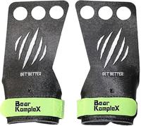 Bear KompleX Black Diamond 3 Hole Hand Grips, Great for All Bars, Speal, Barbell, Kettle Bell, Ring Work, Gymnastics, Crossfit, Comfort and Support, Protect from Blisters, Reduce Slipping, Men & Women