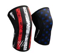 Bear KompleX Knee Sleeves (Sold AS A Pair of 2) Compression and Support for Weightlifting, Powerlifting and Weight Training - 7mm Neoprene Sleeve for The Best Squats - Women & Men - by, Stars 7mm XL