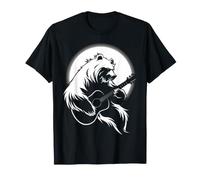Bear Lover Guitare Moon Animal T-Shirt