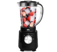 Bear Mixeur Countertop, mixeur professionnel de 700 W avec bol de 1 500 ml pour milk-shakes, smoothies, sauces et soupes, 3 vitesses pour broyer la glace et les fruits congelés.
