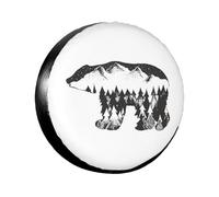 Bear Mountain Housse de roue de secours - Protection de roue - Résistante aux intempéries, étanche à la poussière - Ajustement universel pour camping-car, SUV, camion, camping-car, caravane, 15 pouces