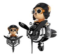 Bear Pilot Car Air Freshener - Fragrance Cool Car Vent Clip | Creative Dashboard Decoration, Air Freshener Accessory For Men, Auto Interior Scent Diffuser