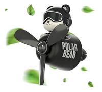 Bear Pilot Désodorisant pour voiture - Diffuseur de parfum décoratif automobile, distributeur de parfum rotatif à hélice, taille compacte, 7 x 5,2 x 5,8 cm, construction ABS et PVC de haute qualité
