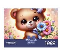 Bear Puzzle 1000 Pièces pour Adultes et Enfants Puzzles Défiants Puzzles DéfiantCreative Bear Éducatif Jeu Belle Décoration Puzzle Activité Amusante à Domicile 70x50cm/1000pcs