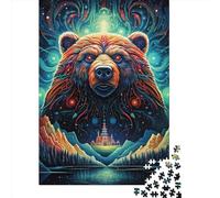 Bear Puzzles 1000 Pieces Cadeau Unique Jeu Éducatif Défi Jouet À De Qualité Supérieure Peinture Art pour Adultes Et Enfants 1000pcs (75x50cm)