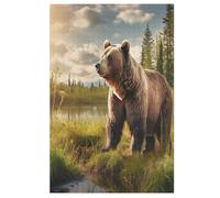Bear Puzzles en Bois 1000 Pièces Adultes, Poster Jigsaw Puzzle, Design Unique Jouet ÉduChatif pour Adolescents Et Enfants （78×53cm）