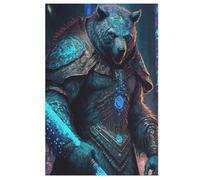 Bear Puzzles en Bois 1000 Pièces Adultes, Poster Jigsaw Puzzle, Design Unique Jouet ÉduChatif pour Adolescents Et Enfants （78×53cm）